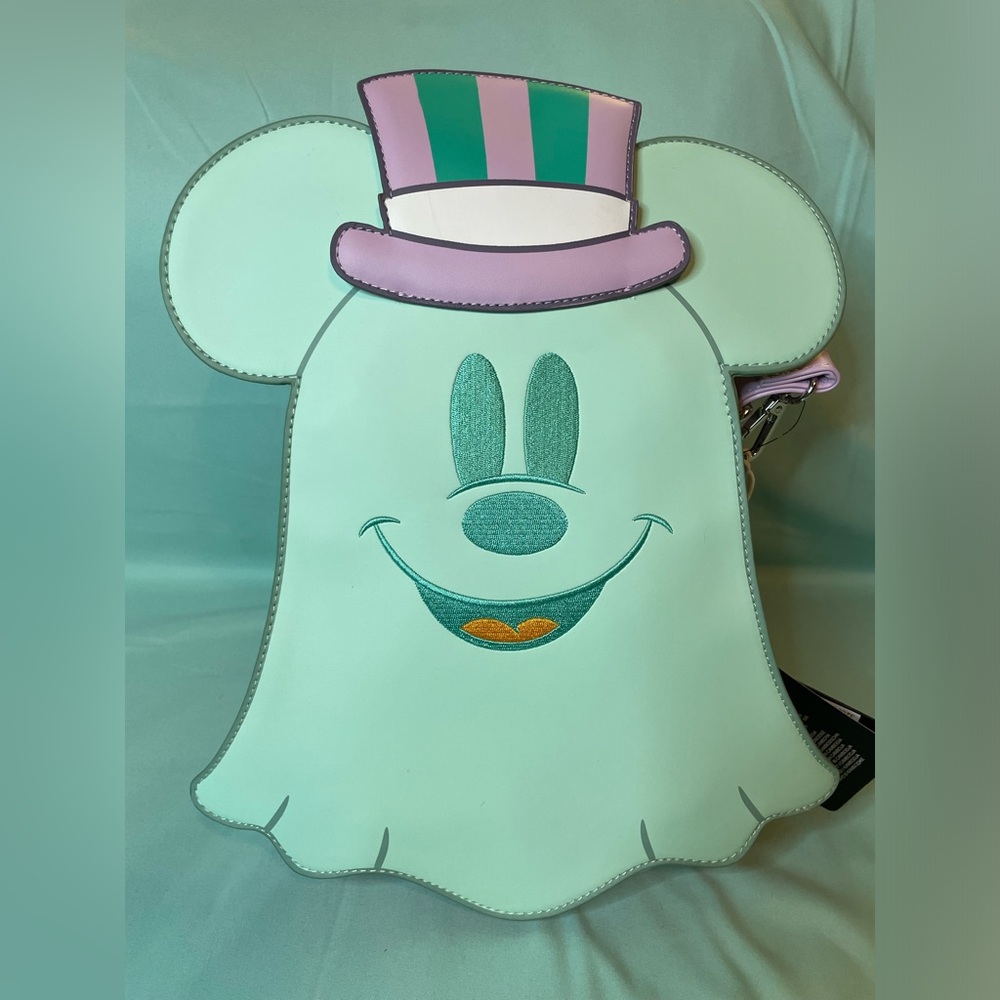 Disney x Loungefly Mickey & Minnie Pastel Reversible Ghost Crossbody Bag